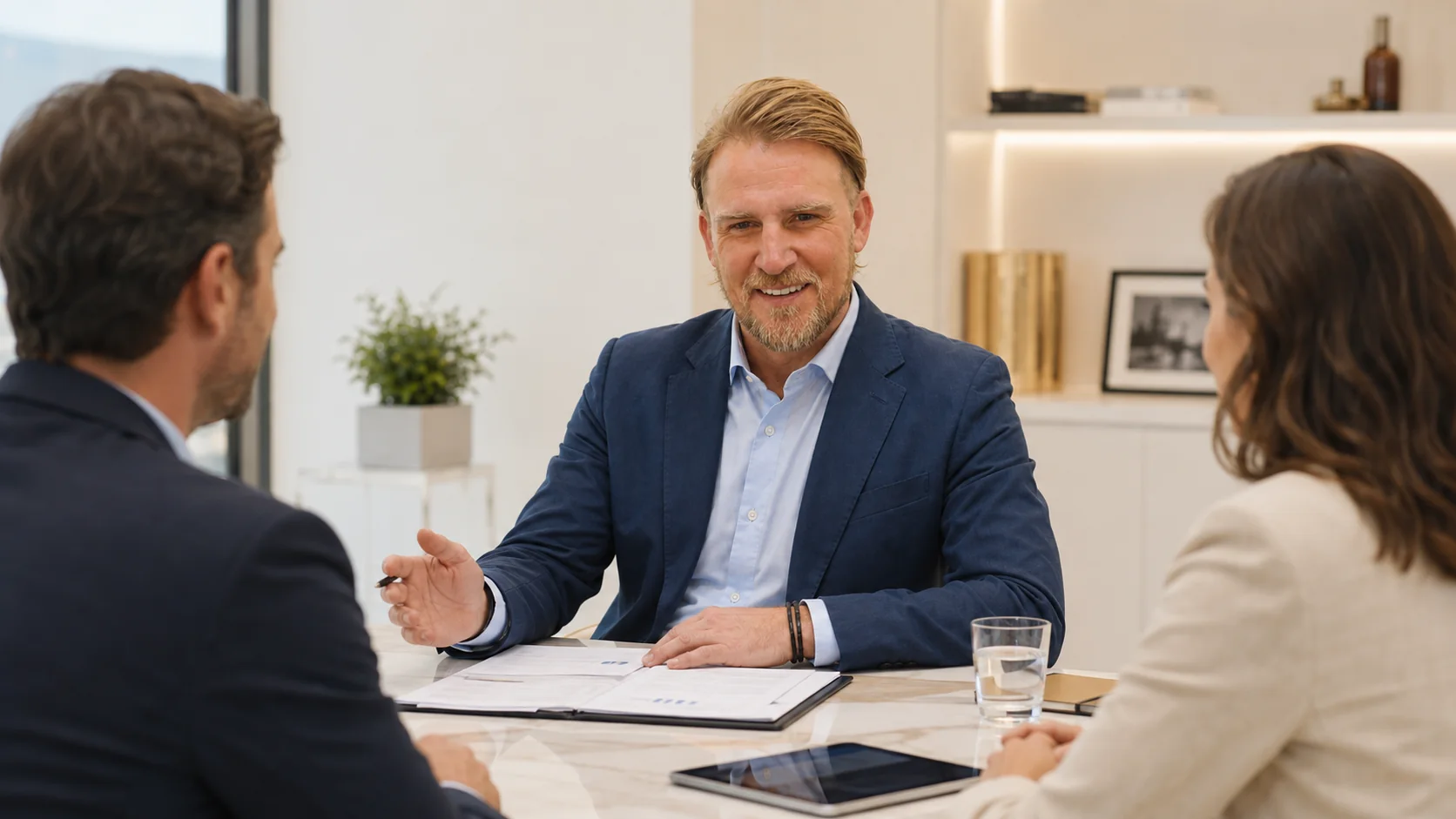 Private financial strategy meeting